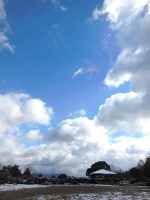 正月太りと青い空