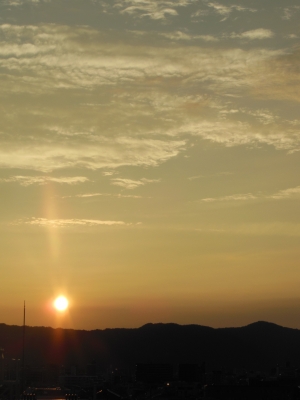 夕陽が沈むとき